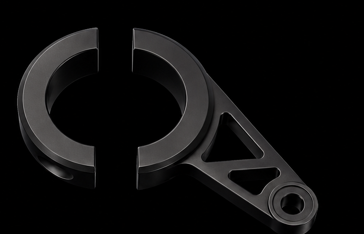 Finished black machined component